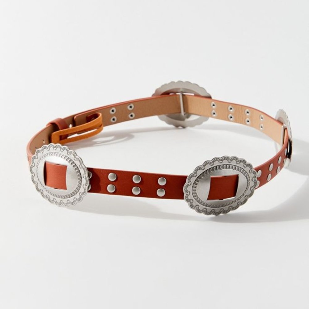 NWT Urban Outfitters Brown Studded Western Belt